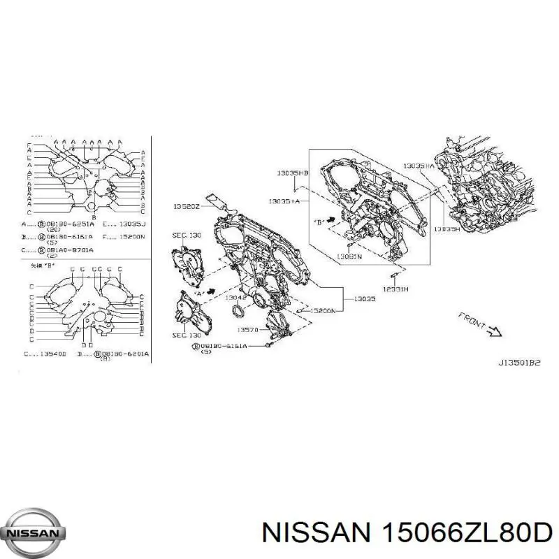  Nissan/Infiniti 15066ZL80D precio, desde 23,87 EUR