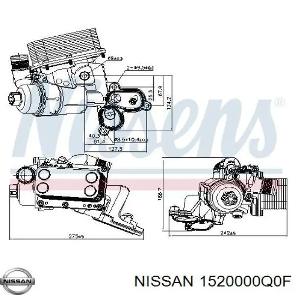 Portafiltro de aceite Nissan/Infiniti 1520000Q0F precio, desde 66,08 EUR