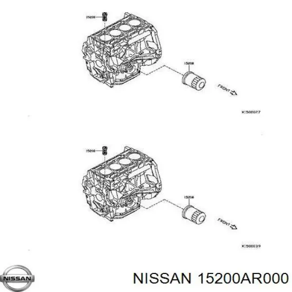 15200AR000 Nissan filtro de aceite