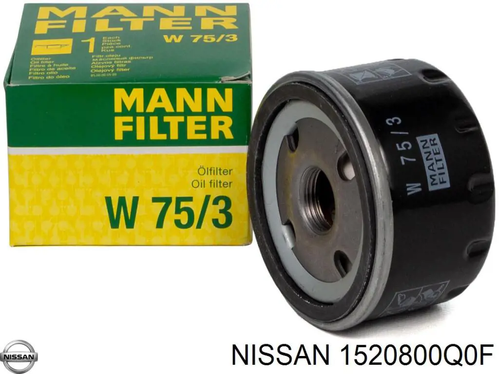 1520800Q0F Nissan filtro de aceite