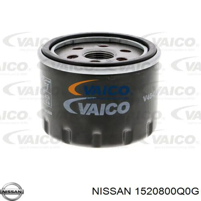 Comprar 1520800Q0G Nissan/Infiniti Filtros de aceite
