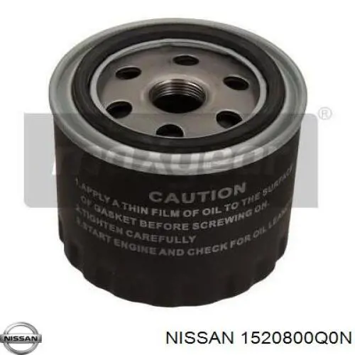 1520800Q0N Nissan filtro de aceite
