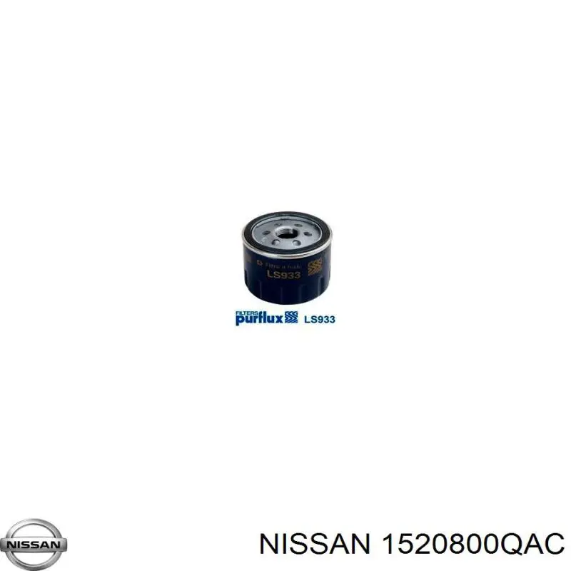 1520800QAC Nissan filtro de aceite