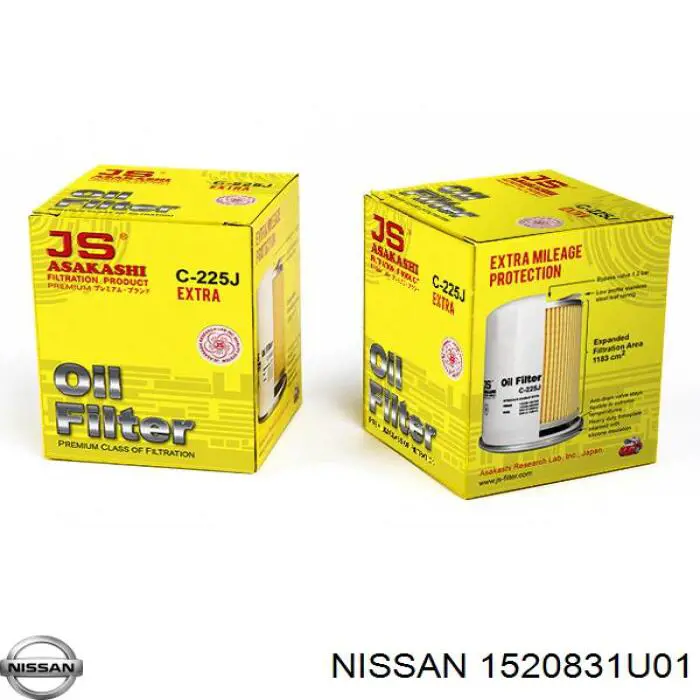 Filtro de aceite Nissan/Infiniti 1520831U01 precio, desde 6,33 EUR