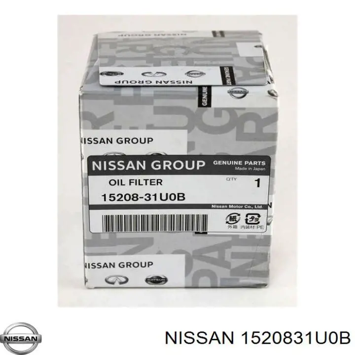 Filtro de aceite motor Nissan/Infiniti 1520831U0B