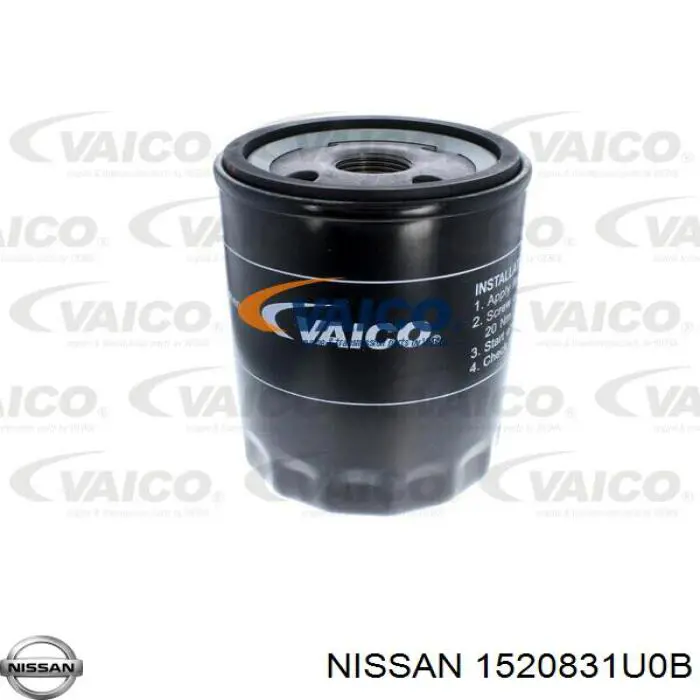 Comprar 1520831U0B Nissan/Infiniti Filtros de aceite