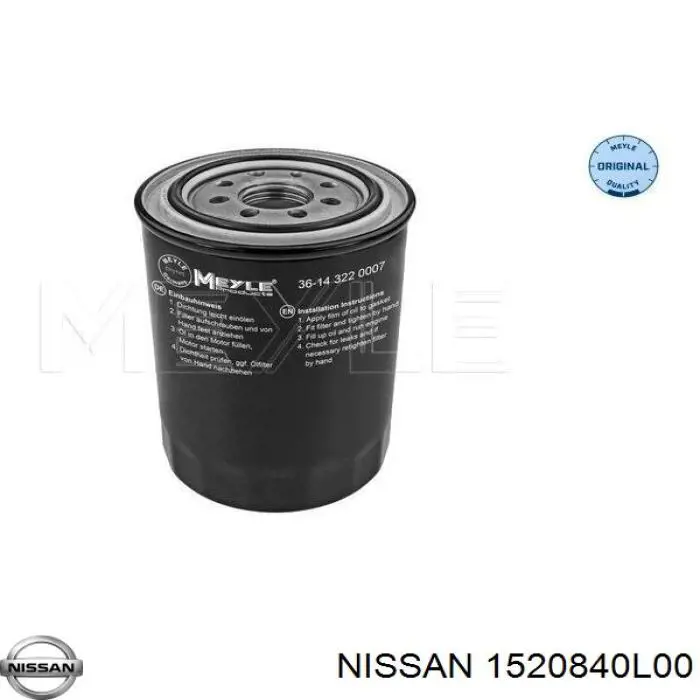 Filtro de aceite Nissan/Infiniti 1520840L00 precio, desde 9,24 EUR