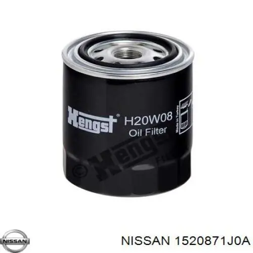1520871J0A Nissan filtro de aceite