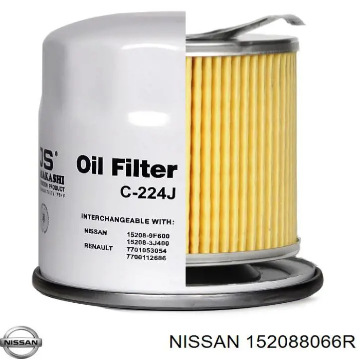 152088066R Nissan filtro de aceite