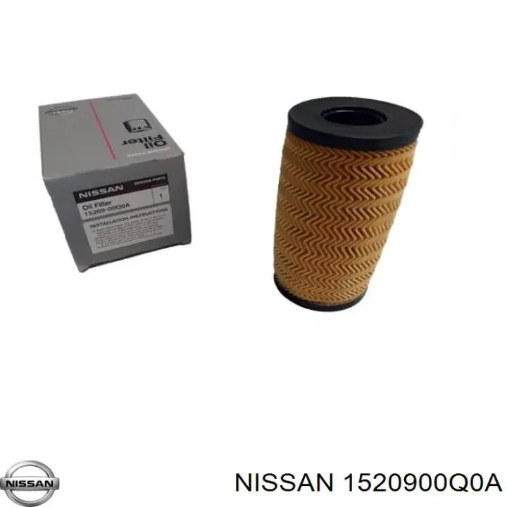Filtro de aceite 1520900Q0A Nissan/Infiniti