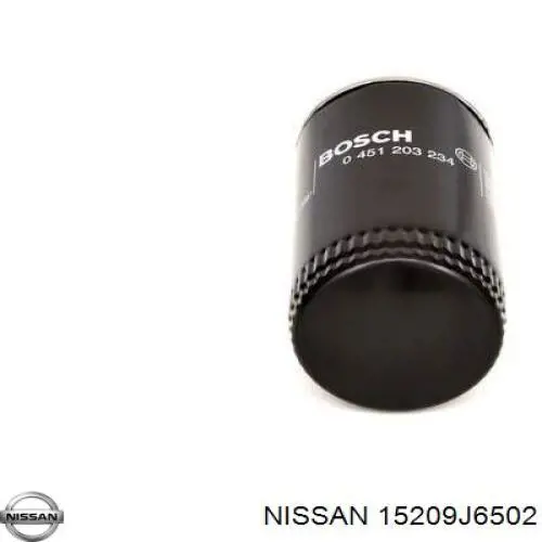 15209J6502 Nissan filtro de aceite