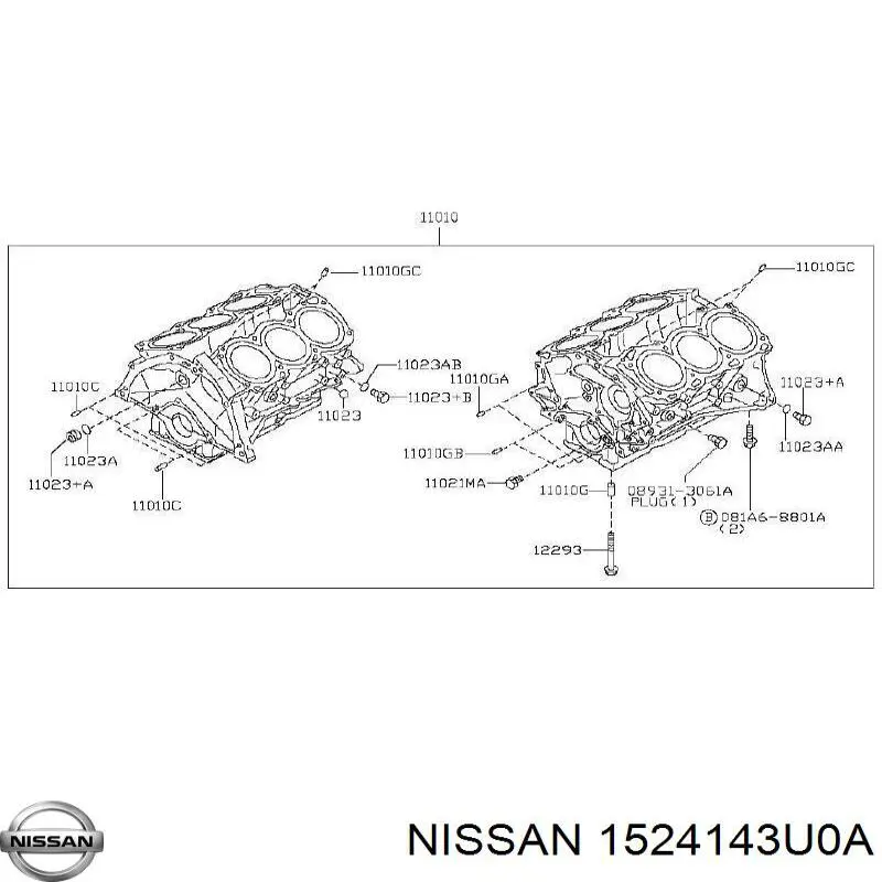 1524143U0A Nissan válvula para mantener la presión de aceite