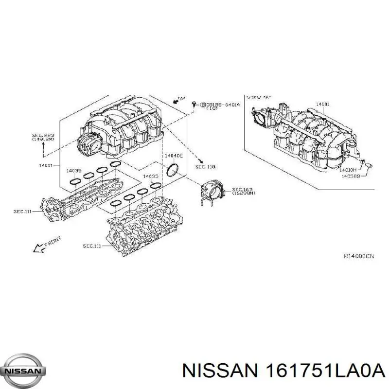 Junta cuerpo mariposa Nissan Titan (A61)