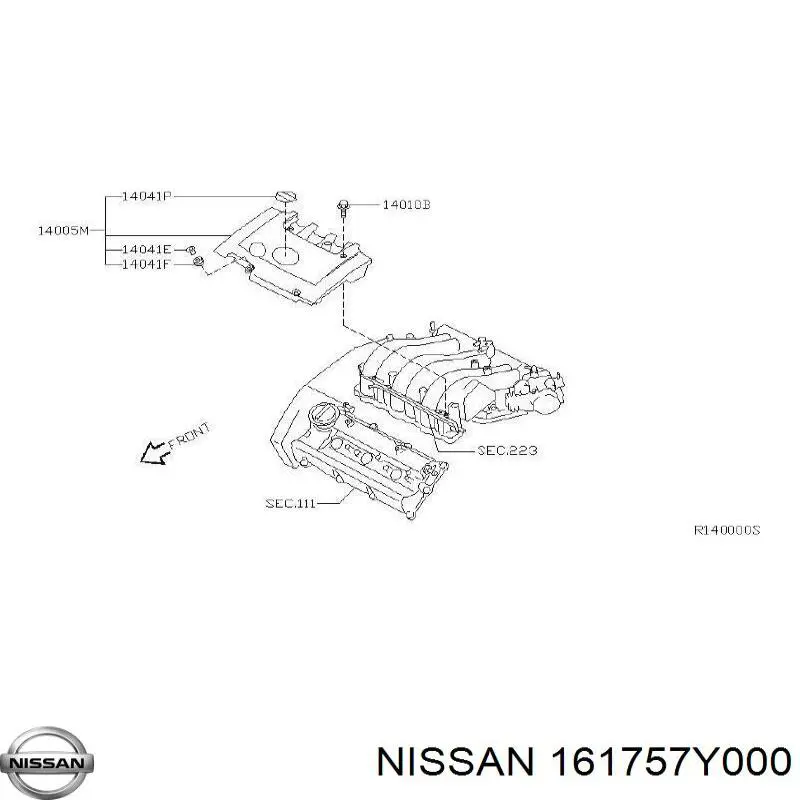 161757Y000 Nissan junta cuerpo mariposa