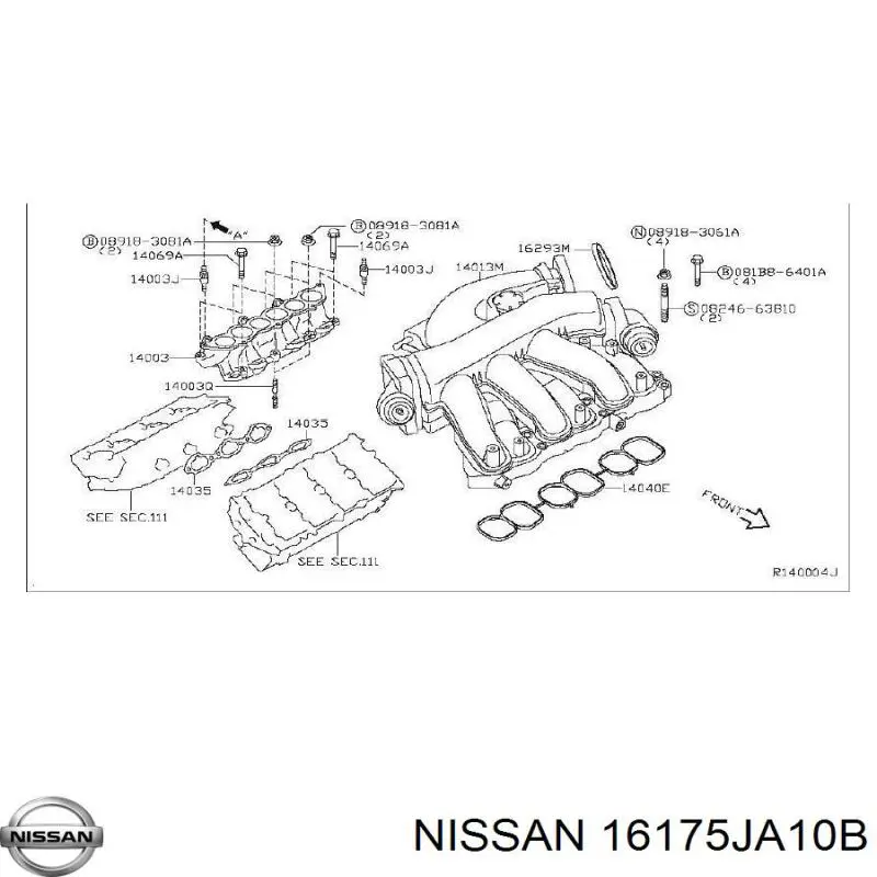 Comprar 16175JA10B Nissan/Infiniti Junta cuerpo mariposa