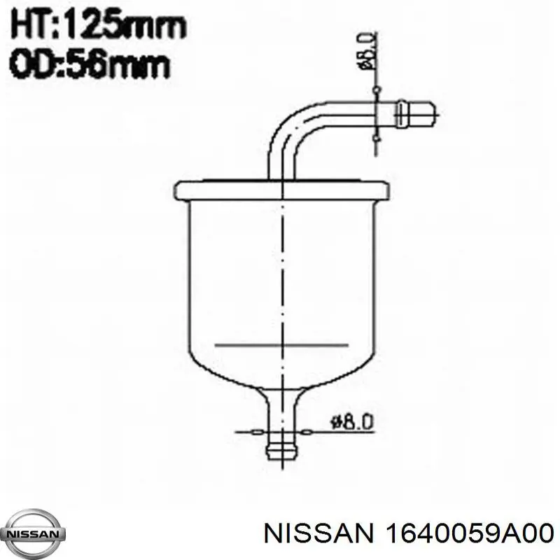 Comprar 1640059A00 Nissan/Infiniti Filtro diesel