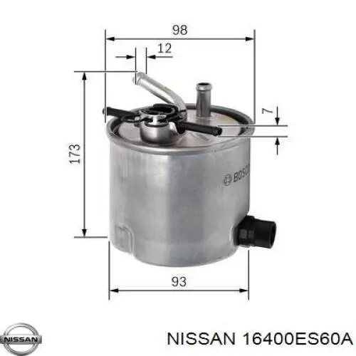 Comprar 16400ES60A Nissan/Infiniti Filtro diesel