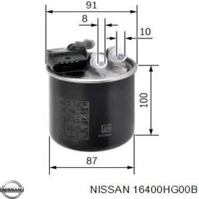 16400HG00B Nissan filtro de combustible