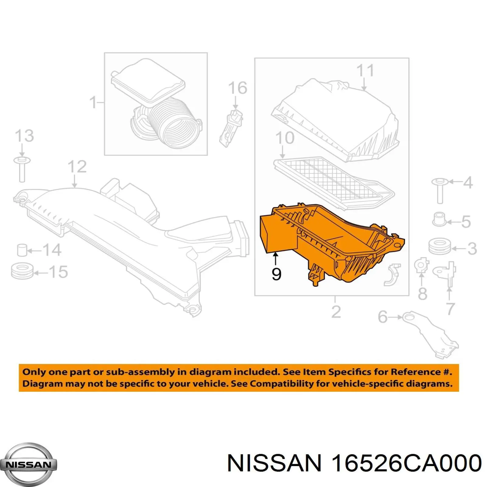  Nissan/Infiniti 16526CA000 precio, desde 262,15 EUR