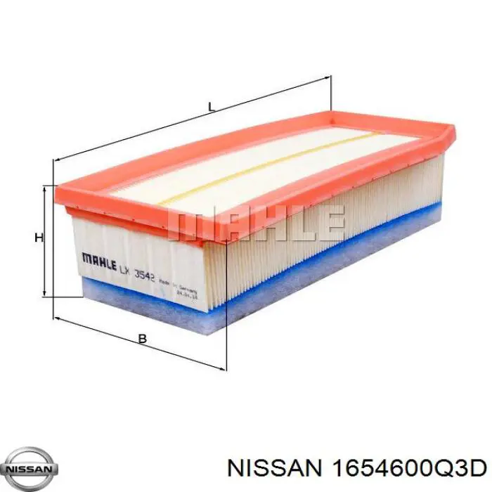 7711945852 Renault (RVI) Filtro de aire de motor