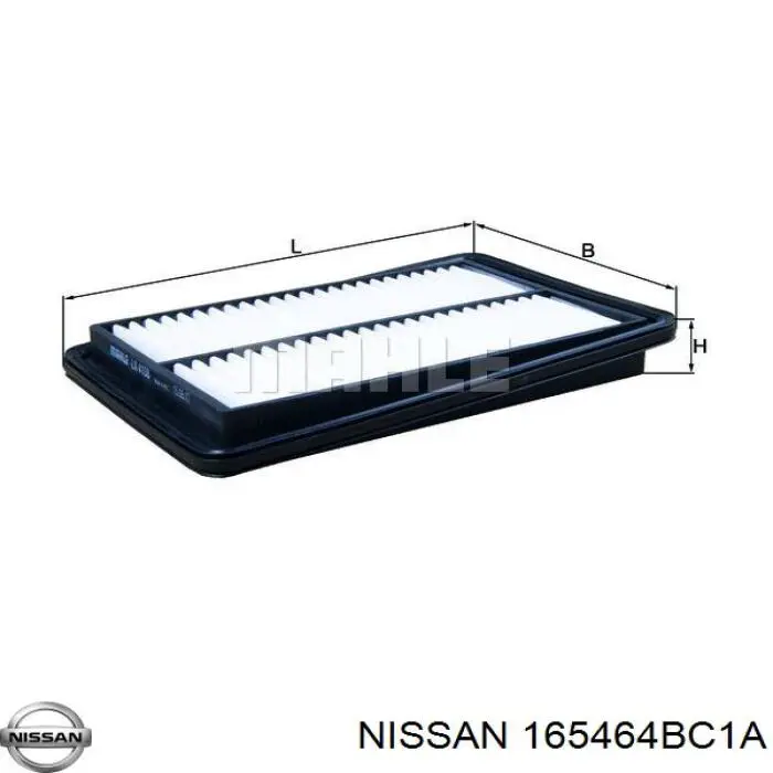 165464BC1A Nissan filtro de aire