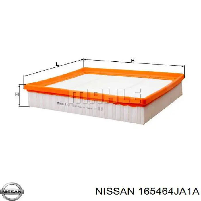 165464JA1A Nissan filtro de aire