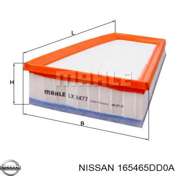 8550500577 Nissan filtro de aire