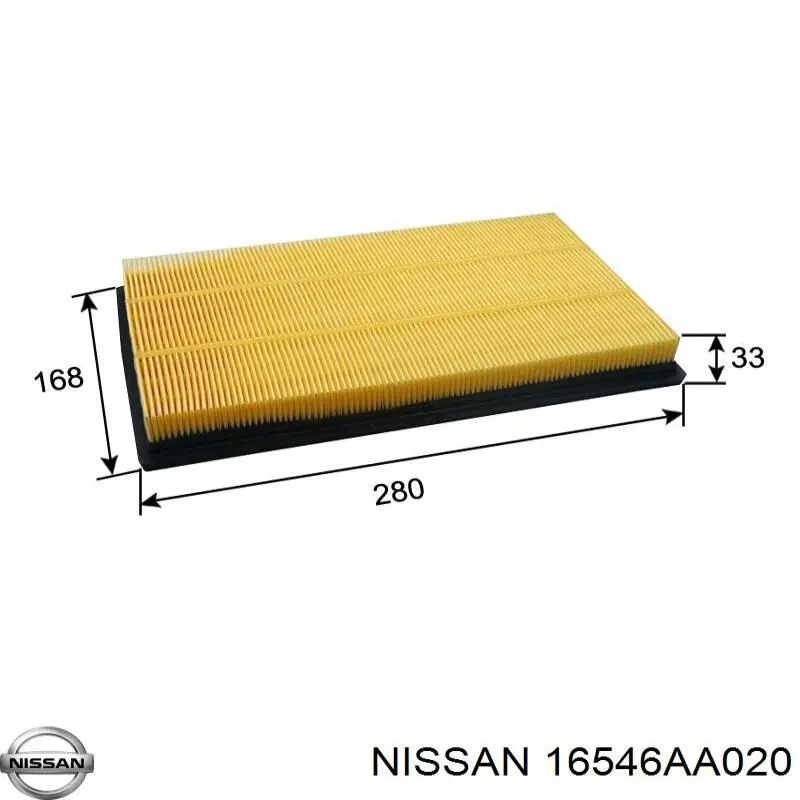 16546AA020 Nissan filtro de aire