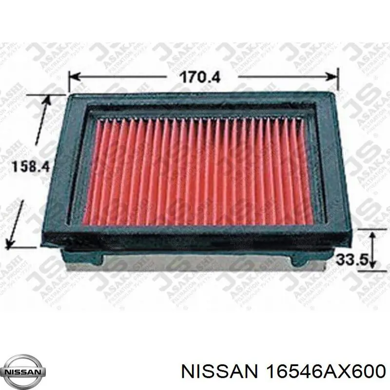 Comprar 16546AX600 Nissan/Infiniti Filtro de aire