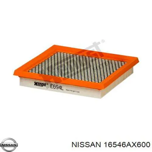 16546AX600 Nissan filtro de aire