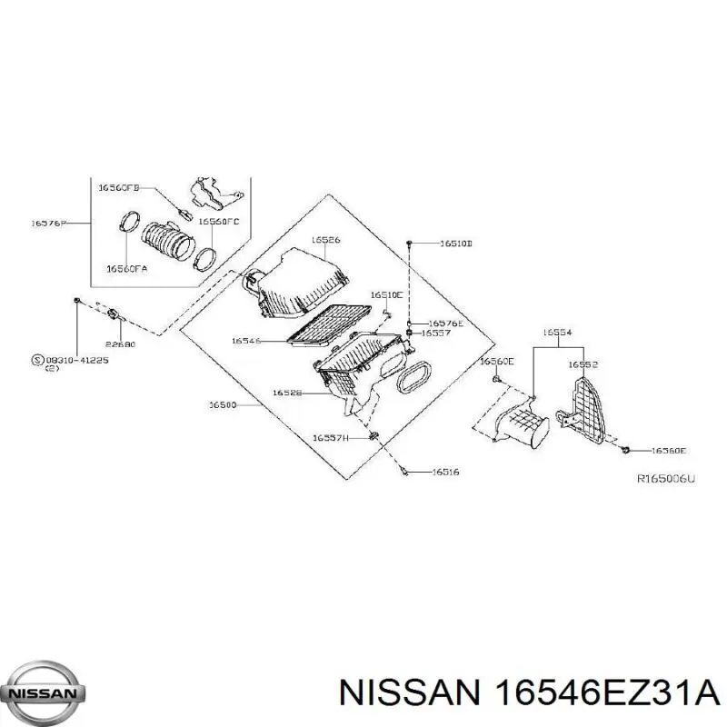16546EZ31A Nissan/Infiniti Filtro de aire de motor