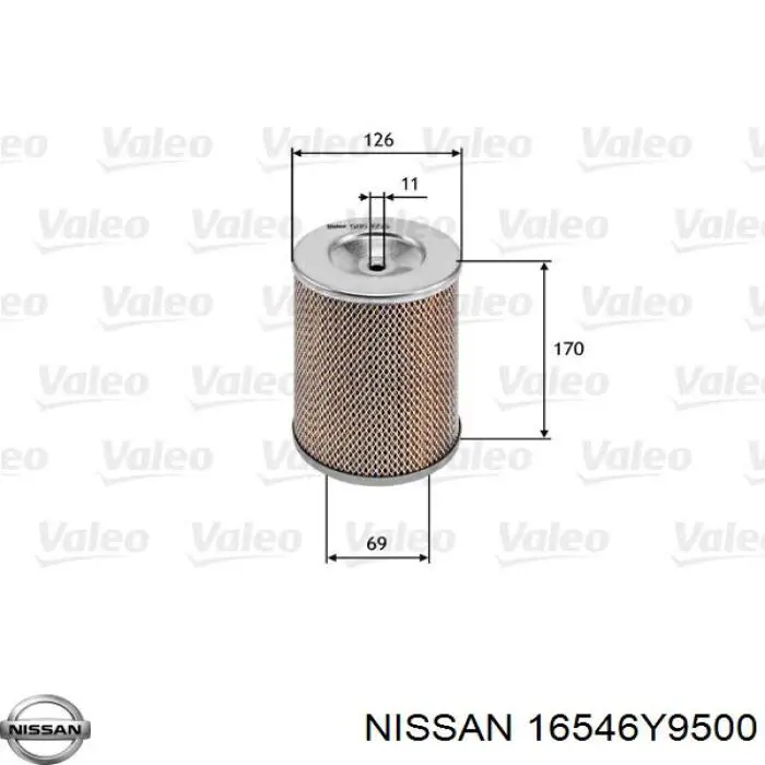 16546Y9500 Nissan filtro de aire