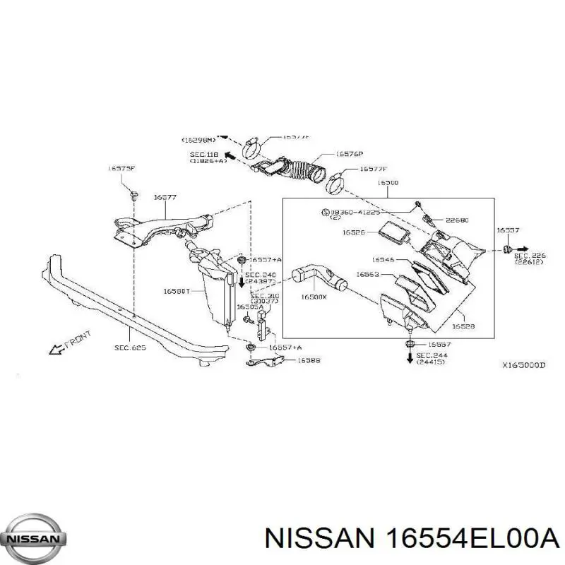 16554EL00A Nissan