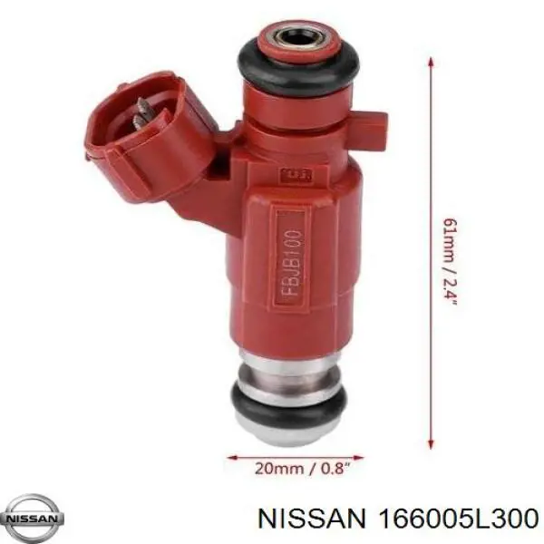 166005L300 Nissan/Infiniti Inyector de combustible