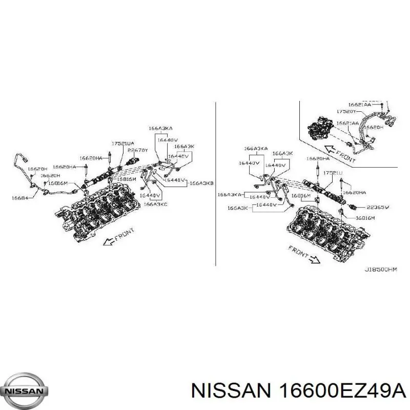 Inyectores Nissan/Infiniti 16600EZ49A precio, desde 312,71 EUR