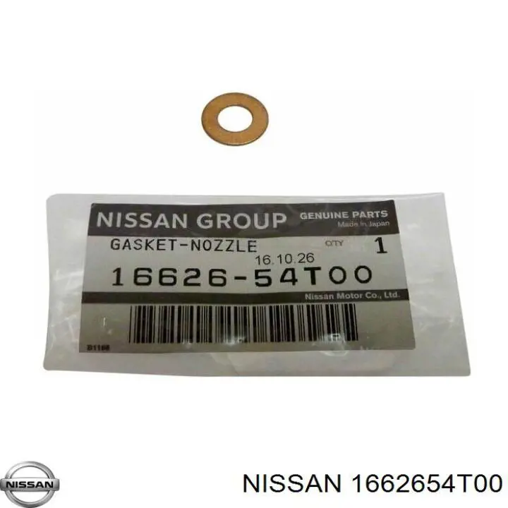 Arandela de asiento del inyector Nissan/Infiniti 1662654T00 precio, desde 1,33 EUR