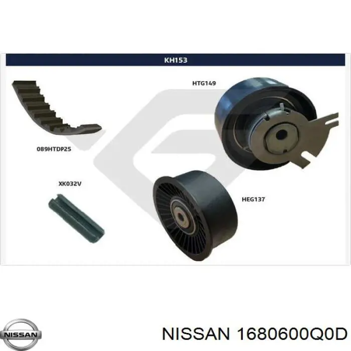 1680600Q0D Nissan kit de correa de distribución