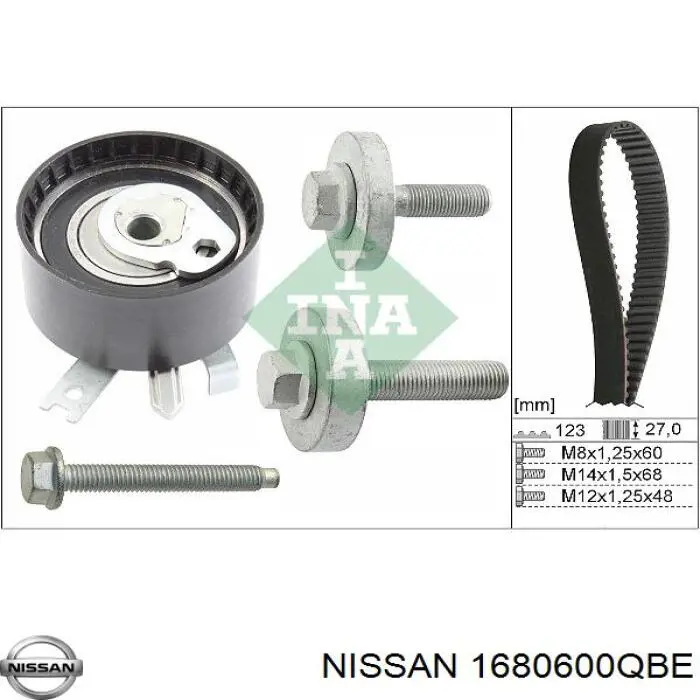 Comprar 1680600QBE Nissan/Infiniti Correa distribución