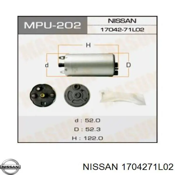 1704271L02 Nissan elemento de turbina de bomba de combustible