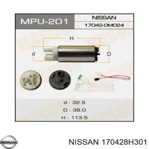Comprar 170428H301 Nissan/Infiniti Bomba de combustible eléctrica
