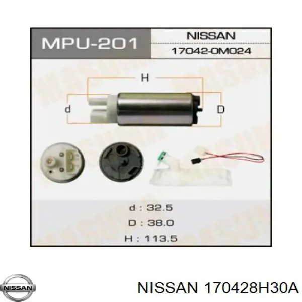 Bomba de gasolina para Nissan X-Trail (T30)