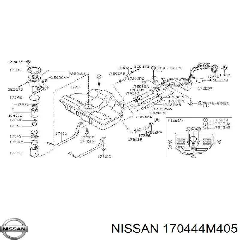  Nissan/Infiniti 170444M405 precio, desde 9,11 EUR