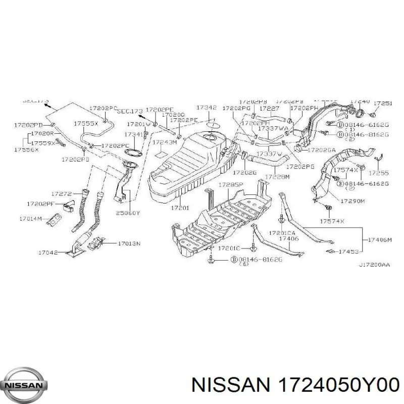 1724050Y00 Nissan