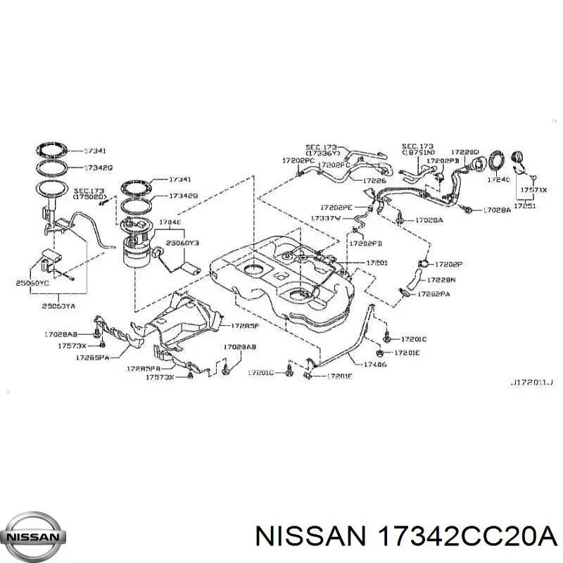 17342CC20A Nissan