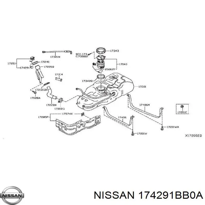  Nissan/Infiniti 174291BB0A precio, desde 37,18 EUR