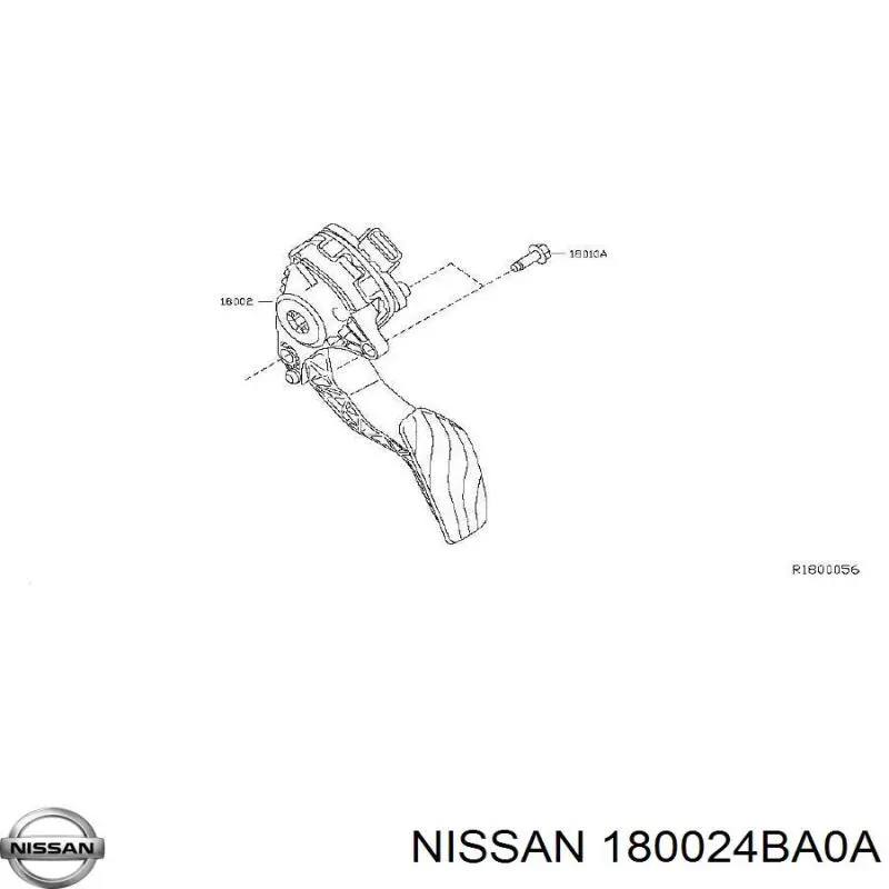 180024BA1A Nissan pedal de acelerador