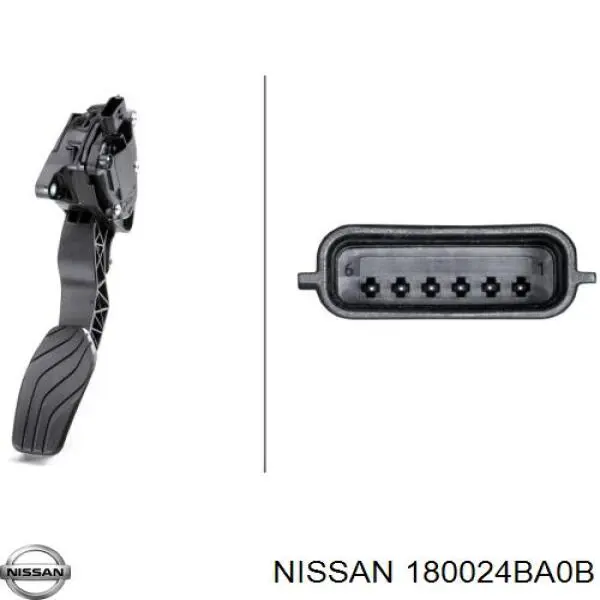 Potenciómetro pedal acelerador Nissan/Infiniti 180024BA0B precio, desde 36,30 EUR