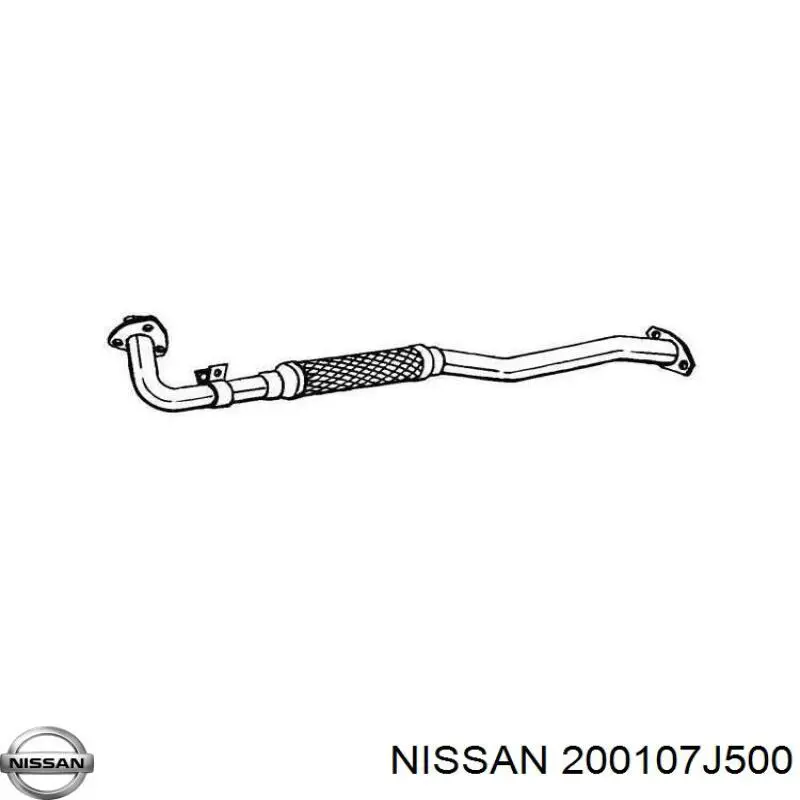 200107J500 Nissan tubo de admisión del silenciador de escape delantero