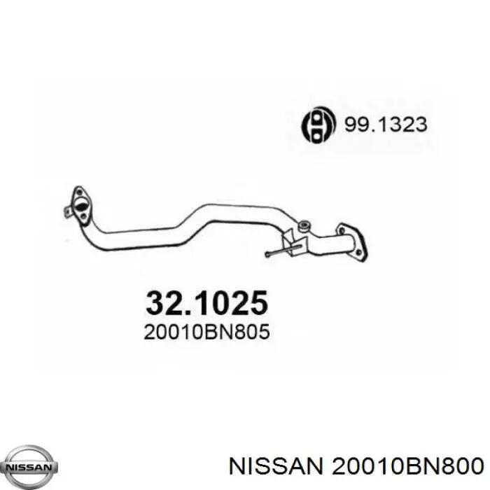 Comprar 20010BN805 Nissan/Infiniti Silenciador delantero