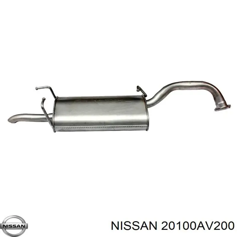 20100AV200 Nissan silenciador posterior